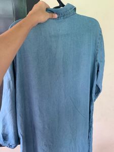 Denim Maxi Shirt Dress