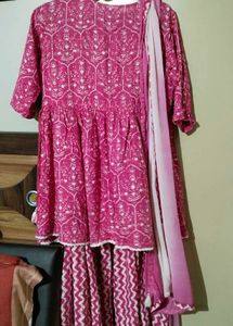 pink sharara set