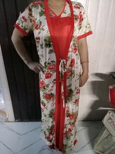 Satin Nighty/Women Robe