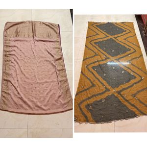 art silk duppata and chiffon duppatta combo