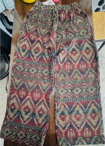 Boho Patterned Wide Leg Pants