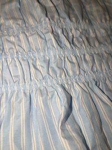 Blue Striped Smocked Tube Top