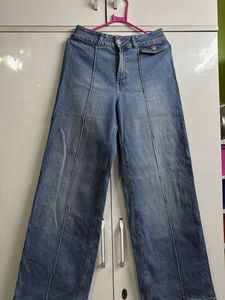Wide Leg Denim Jeans High Waist