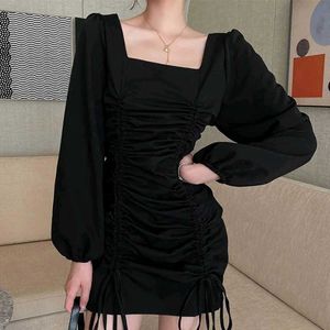 I. Chic Ruched Square Neck Mini Dress