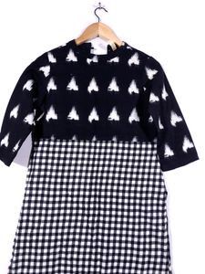Black &amp; White Printed Kurta (Women's)