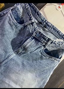 Light Wash Wide Leg Denim Culottes