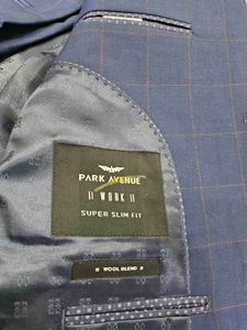 Brand New Park Avenue Blue Checkered Suit