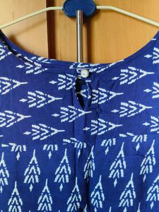 Stylish Blue Ikat Kurta