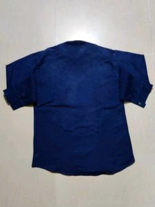 Tee Pure Cotton Navy Blue Shirt