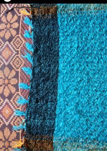 Blue Patterned Scarf