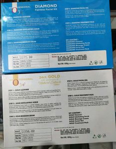 2 Professional 3+ Diamond &amp; Gold Facial Kits