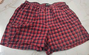 Red Plaid Boxer Shorts