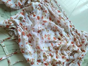 Floral Print Ruched Crop Top