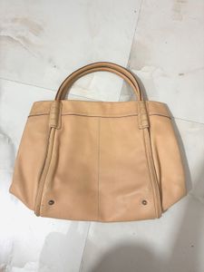 Classic Beige Leather Handbag