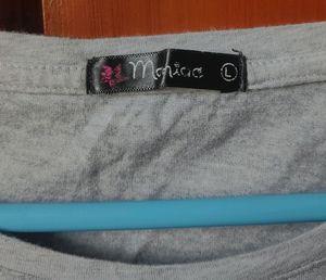 T-shirt For Women(Grey With Black Cheks)