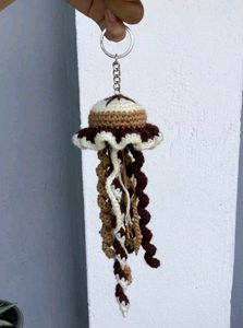 Crochet Jellyfish Keychain Set (Blue &amp; Pink)💖☺️🧸