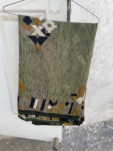 Lakshmi Saree Chiffon With Olive As Base Colour