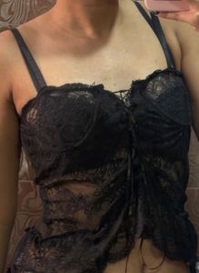 Black Lace Bralette Corset