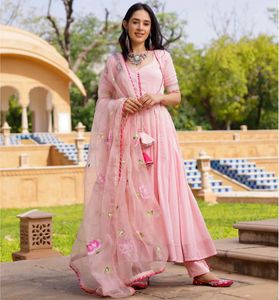 Elegant Pink Anarkali Kurta Set