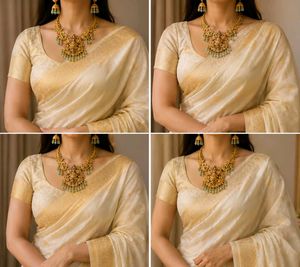 Traditional Temple Design Gold Plated Necklace Set