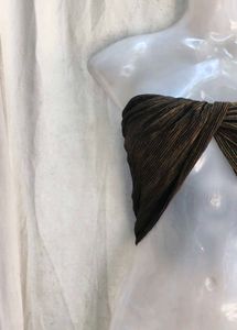 Metallic Ruched Twist Tube Top