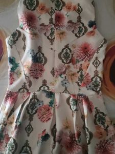 Floral Print Embellished peplum top