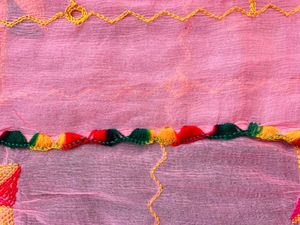 Pink Jaipuri Embroidery Dupatta