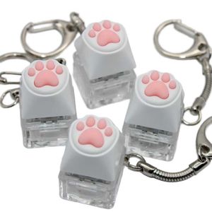 Cute Cat Paw Keychain Set