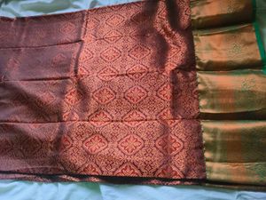 luxurious Coffee brown  &amp; Gold Silk saree