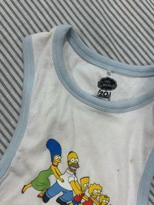 The Simpsons White Tank Top