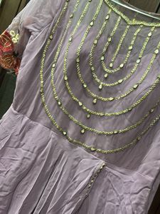 Elegant Lavender Anarkali Kurta