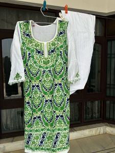 beautiful cotton salwar suit with embroidery the d