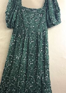 Green Floral Maxi Dress