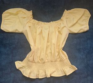 2 way off shoulder Yellow Top