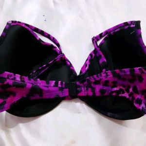 Purple Animal Print Bra