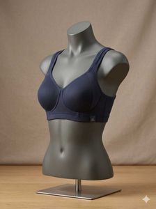 Dark Navy Blue Racerback Sports Bra - Stretchable