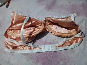 Satin Lace Trimmed Bra