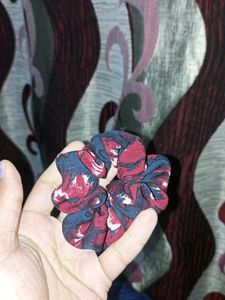 Fluffy scrunchies combo of 5