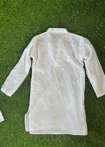 unisex white kurta set 4-7 years
