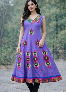 Fully Embroidered Anarkali Kurti
