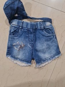 Blue Girls Shorts- 9-18m