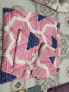 Vibrant Pink & Blue Double bed sheet