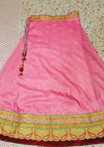 Garba/Dandiya..Pink&amp; Blue Embroidered lehnga
