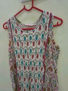 Beautiful Printed Cotton Maxi Dress 🤍🌸