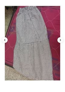 Gingham Tiered Maxi Skirt