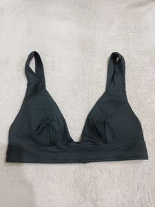 Ribbed Black Bikini Top