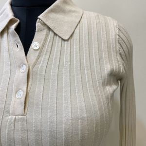 Collected Fitted Sexy White Top