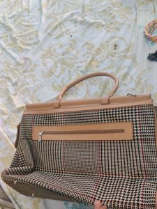 Checked Brown Bag Big Size