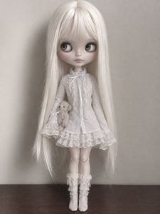 horror  polka dot porcelain doll fitted lace shirt