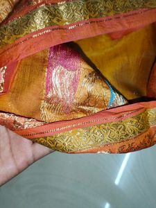 Pure Gadwal Silk Zari Woven Saree💛🧡
